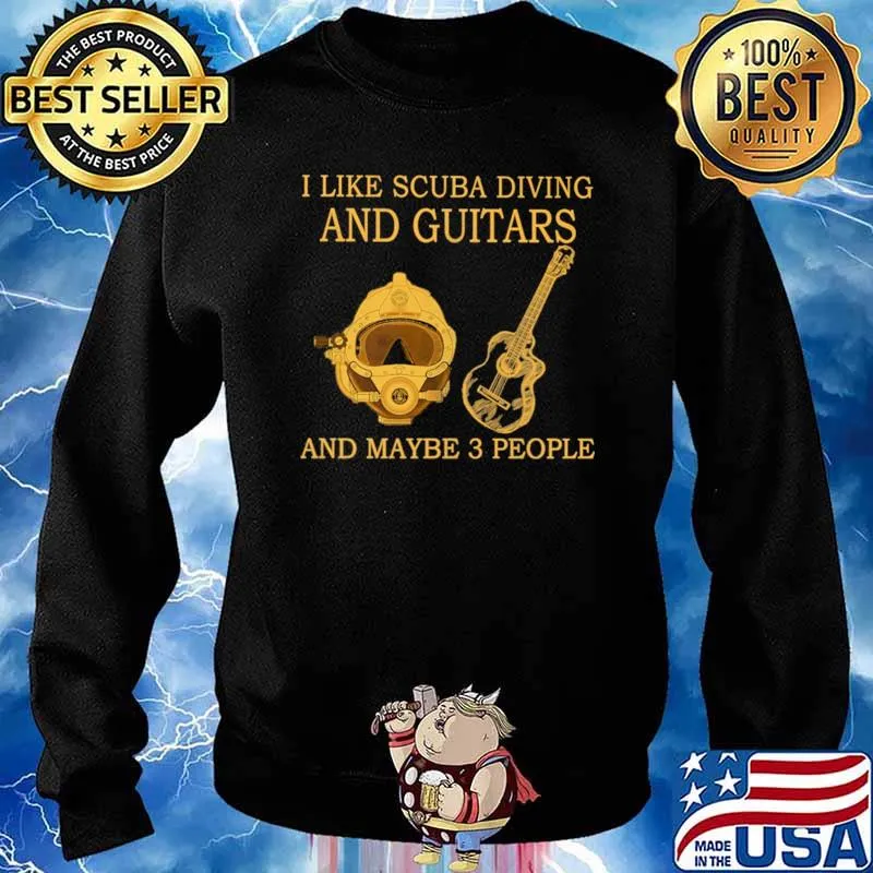I Like Scuba Diving And Guitar And Maybe 3 People Vintage Shirt Sweater