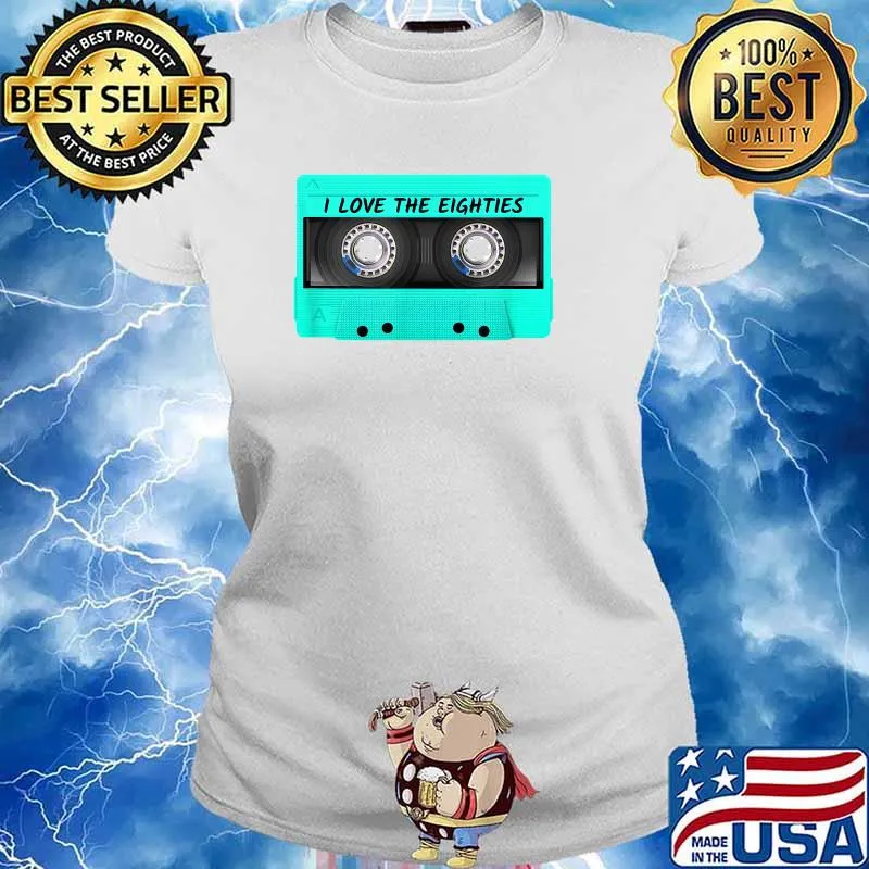 I love the Eighties Cassette Vintage T-Shirt Ladies tee