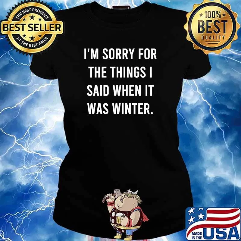 I'm Sorry For The Things I Said When It Was Winter T-Shirt Ladies tee