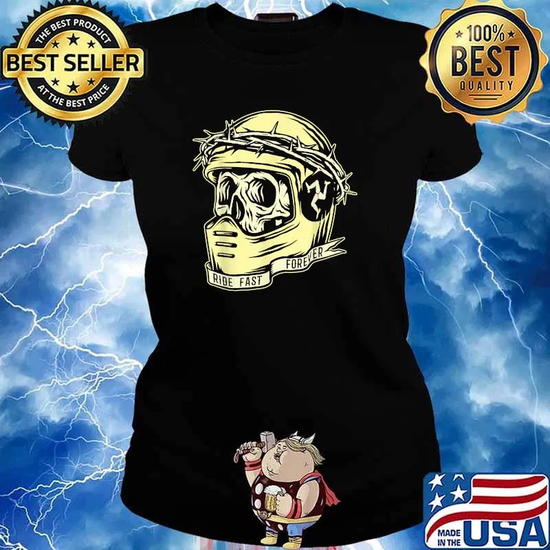 Isle of Man Ride Fast Forever TT Racer T-Shirt Ladies tee