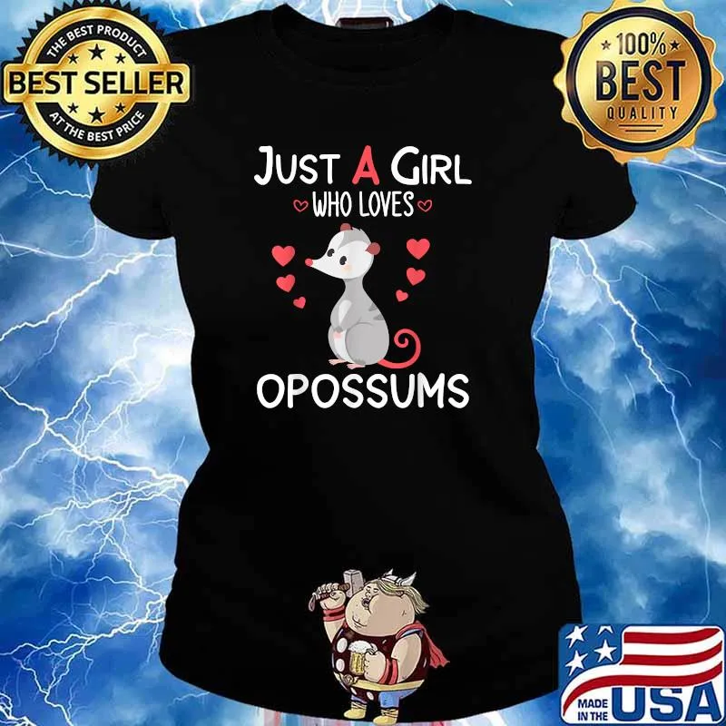 Just A Girl Who Loves Opposums, Opposums T-Shirt Ladies tee
