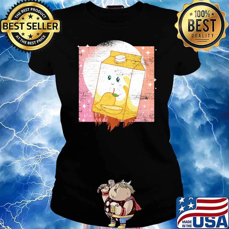 Kawaii Milk Shake Otaku Anime Manga Mango Milkshake Carton T-Shirt Ladies tee