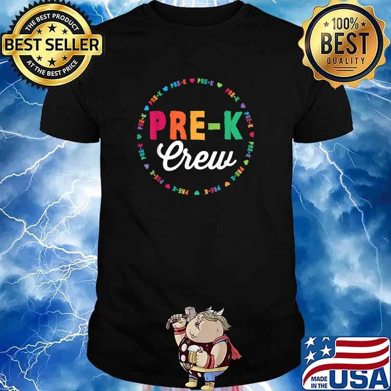 Kinder Crew Funny Pre-K Teacher 1st Day of School T-Shirt