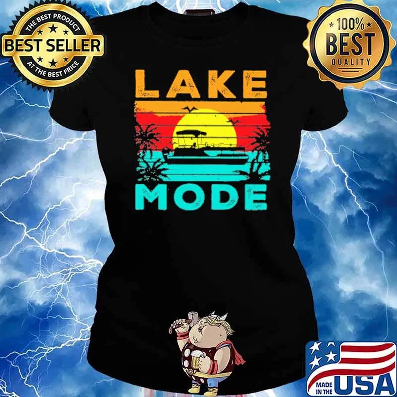 Lake Mode Pontooning Vintage Shirt Ladies tee