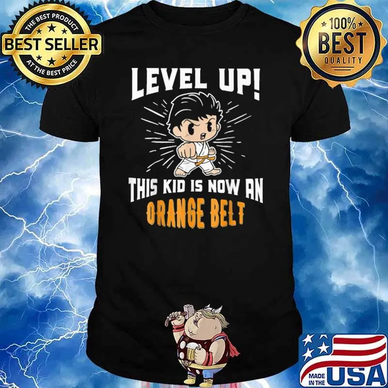Level Up This Kid Is Now An Orange Belt Karate Shirt