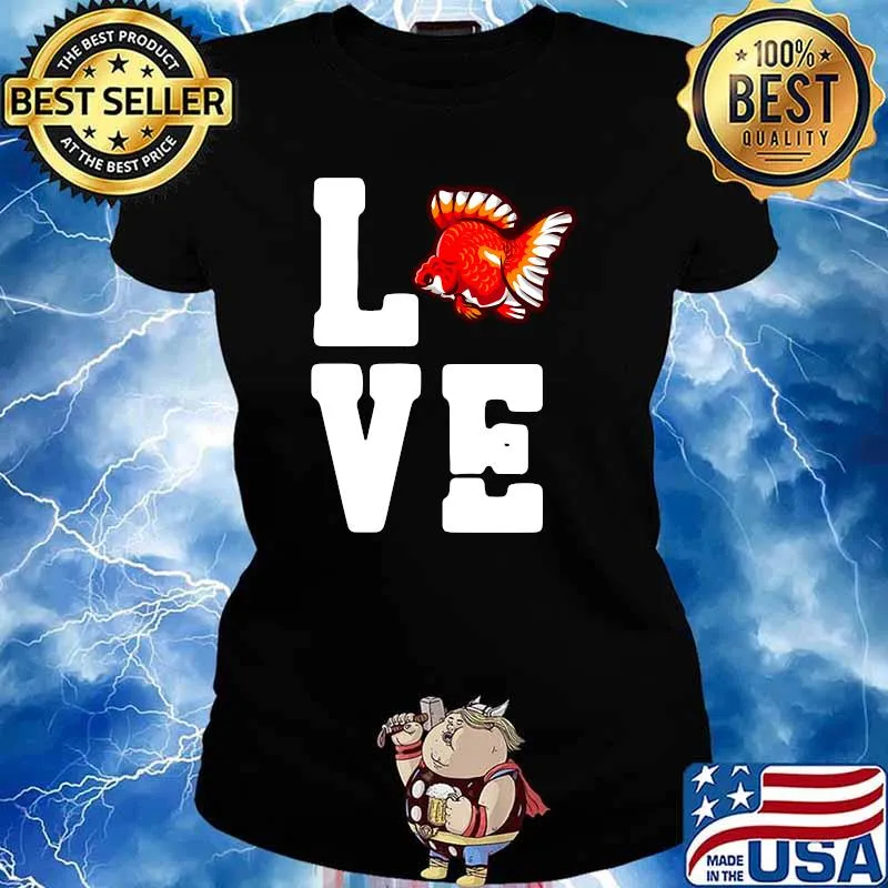 Love Goldfish Aquarium Water Fish Breeder Carp Goldfish T-Shirt Ladies tee