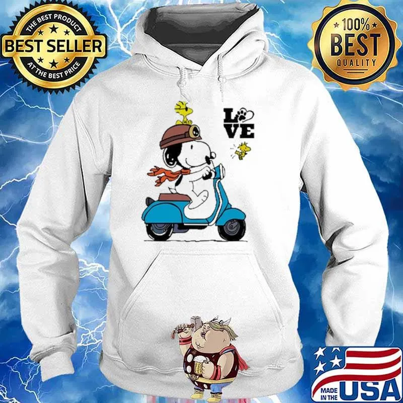 Love Vespa Snoopy Hoodie