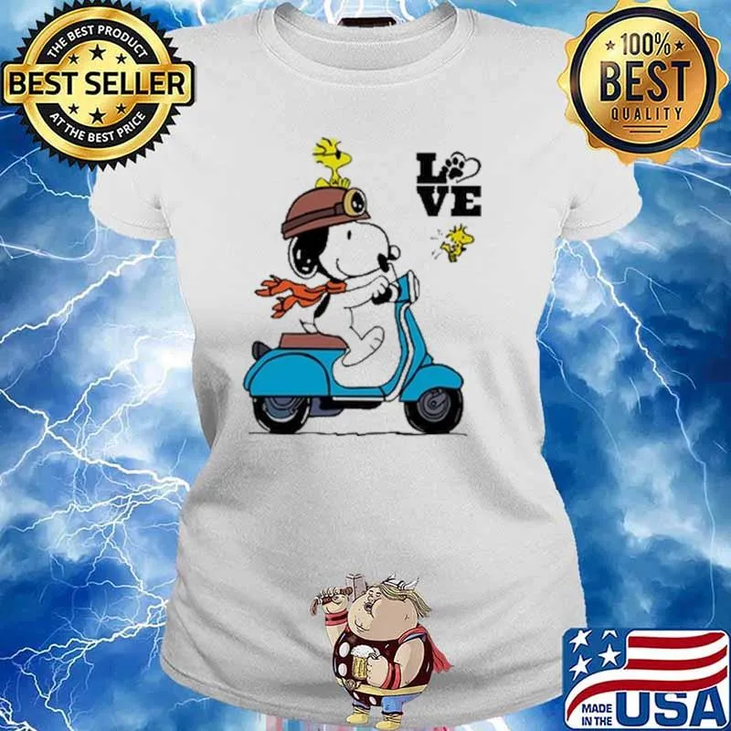 Love Vespa Snoopy Ladies tee
