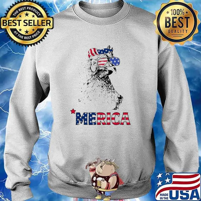 Merica american flag chicken Sweater