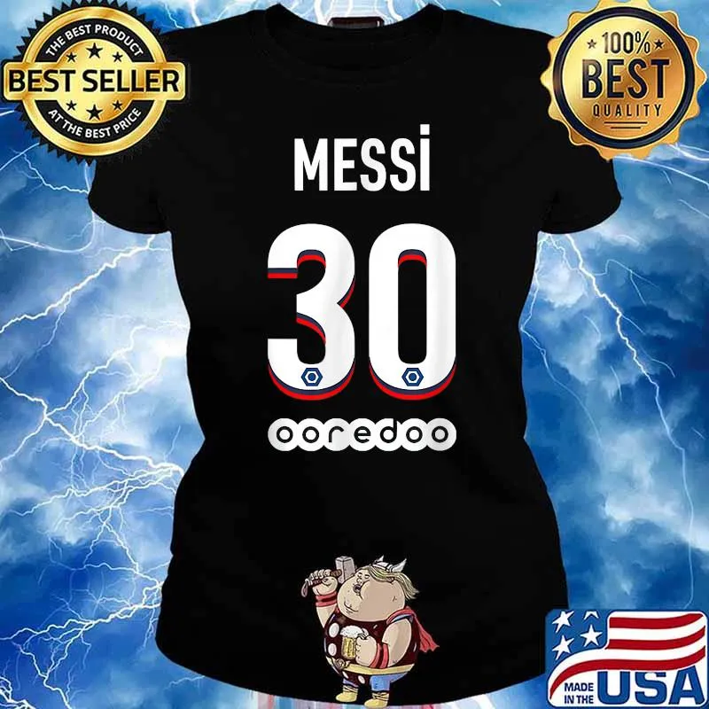 Messis Loves Paris PSGS France For Soccer Fans No.30 FC T-Shirt Ladies tee