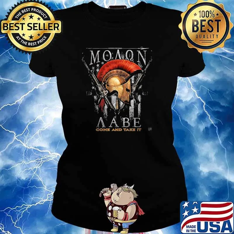 Molon labe come and take it guns flag Ladies tee