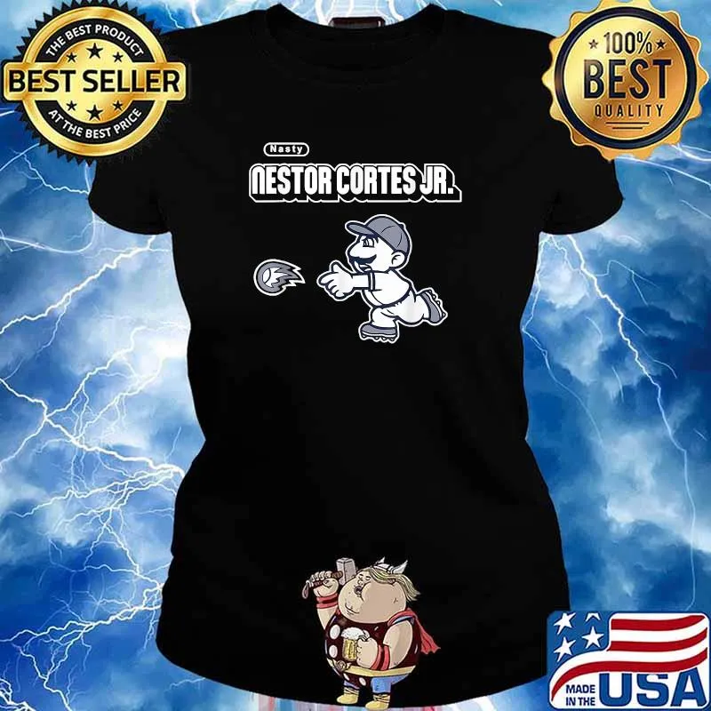 Nasty Nestor Cortes Jr Funny Video Game Sport T-Shirt Ladies tee