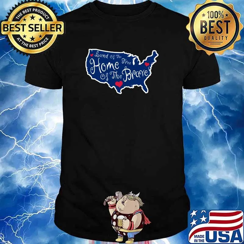 Patriotic America Home of The Brave American Flag Patriots T-Shirt