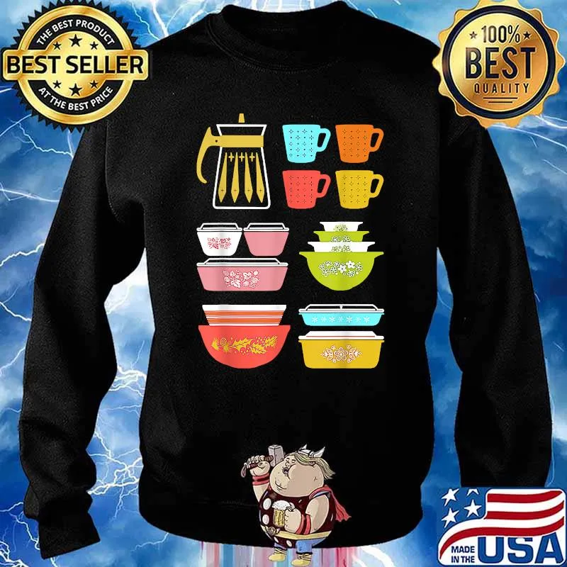 Pyrex Pretties - Vintage Glass Kitchenware T-Shirt Sweater
