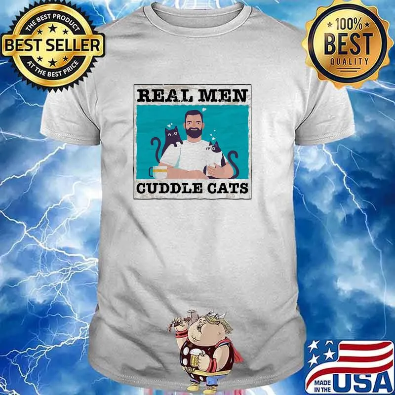 Real men cuddle cats shirt