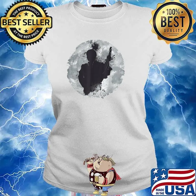 Samurai in the moon silhouette T-Shirt Ladies tee