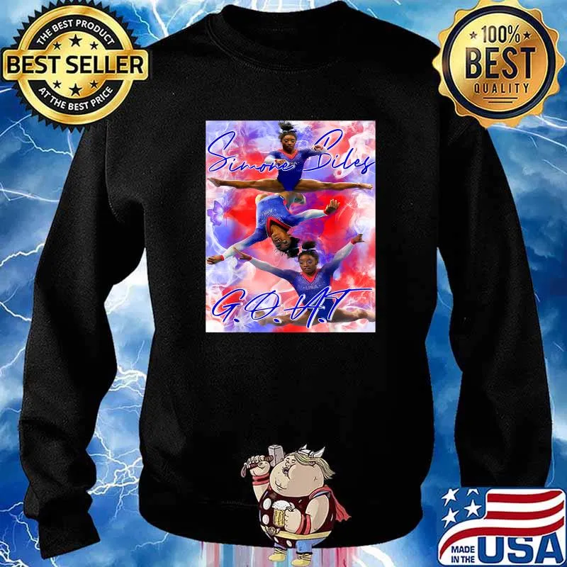 Simone Gymnastics New Records Biles G.O.A.T T-Shirt Sweater