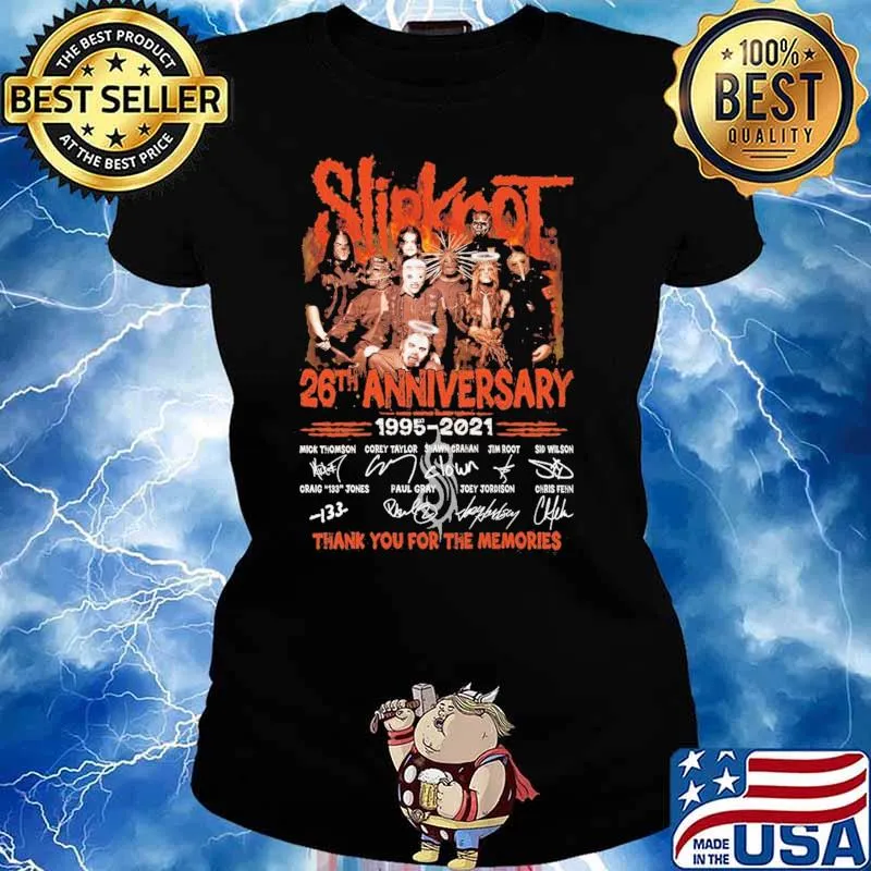 Slipkrot 26th Anniversary 1995 2021 Thank You For The Memories Shirt Ladies tee