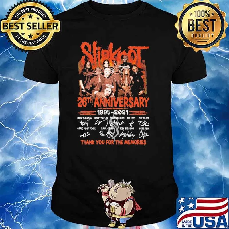 Slipkrot 26th Anniversary 1995 2021 Thank You For The Memories Shirt