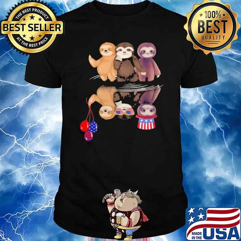 Sloth Lover Happy 4th Of July Shirt