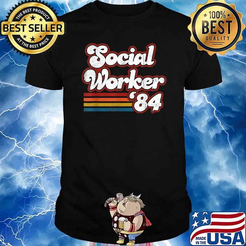 Social Worker Since 1984 37th Birthday Cool Caregiver T-Shirt