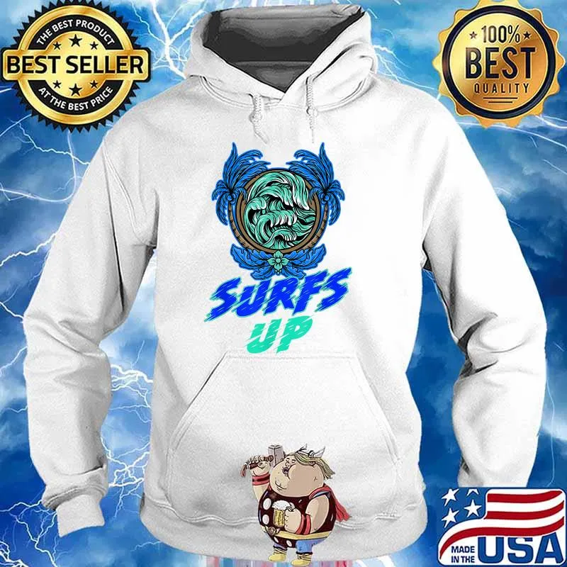 Surfs Up Surf Boarding T-Shirt Hoodie