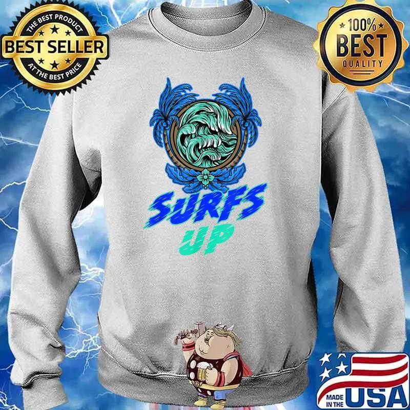Surfs Up Surf Boarding T-Shirt Sweater