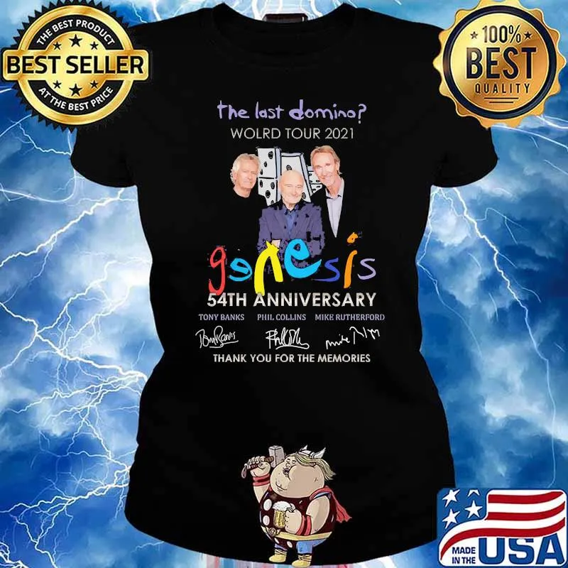 The last domino world tour 2021 54th anniversary thank you for the memories signatures Ladies tee