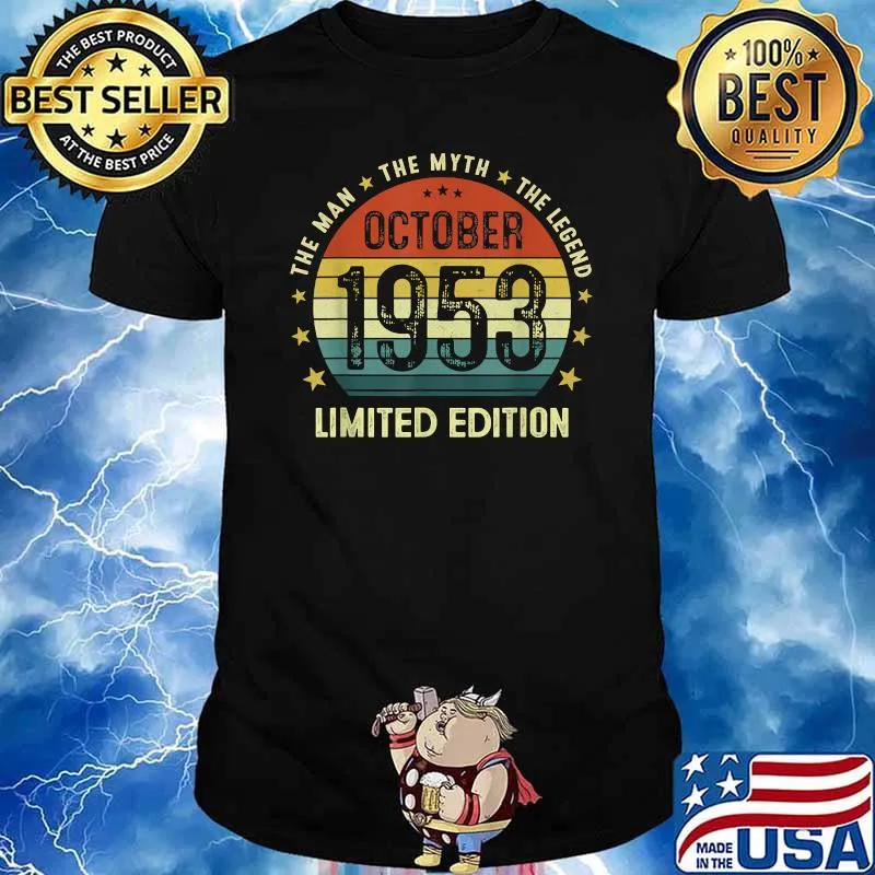 The man the myth the legend limited edition october 1953 vintage t-shirt