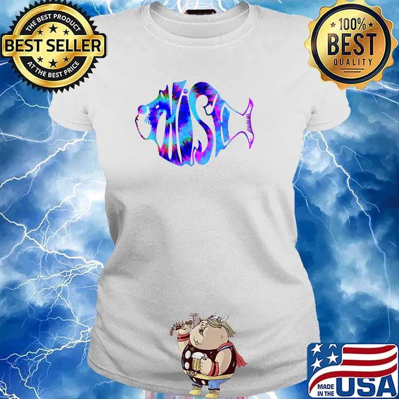 Tie Dye PhishJam Fishing T-Shirt Ladies tee