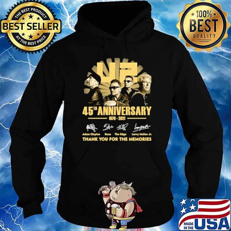 U2 45th Anniversay Thank You For The Memories Shity Hoodie