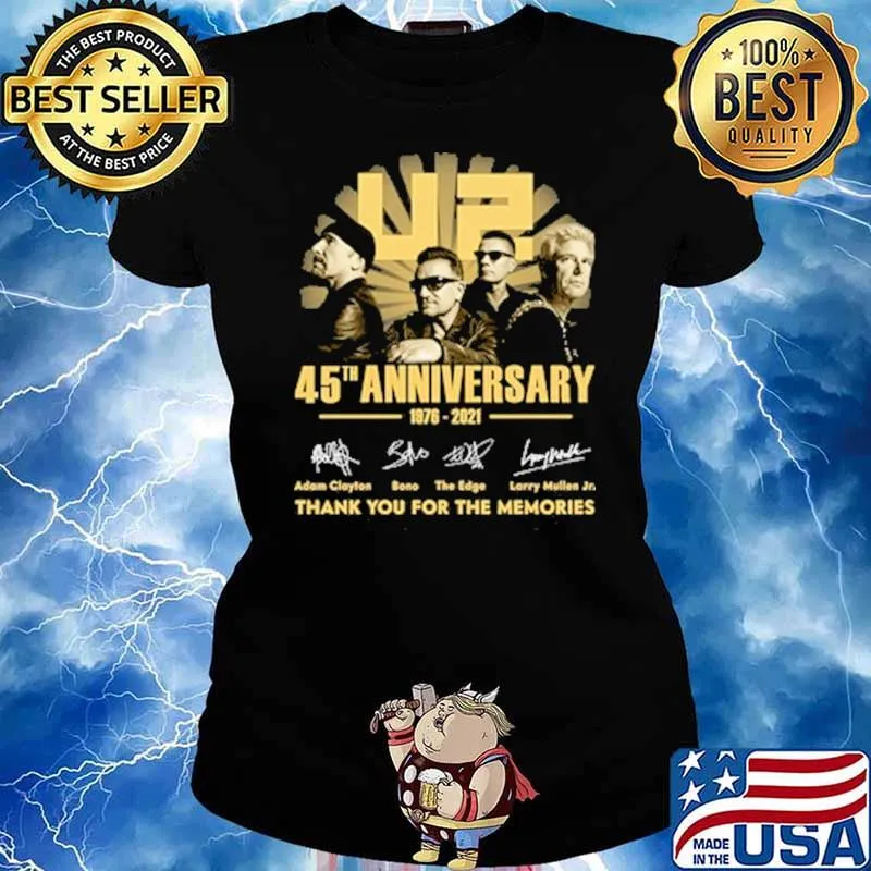 U2 45th Anniversay Thank You For The Memories Shity Ladies tee