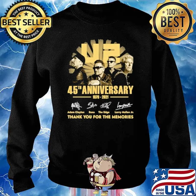 U2 45th Anniversay Thank You For The Memories Shity Sweater