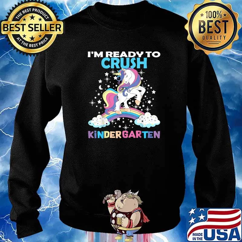 Unicorn I'm Ready Crush Kindergarten Back to School Here I Come T-Shirt Sweater