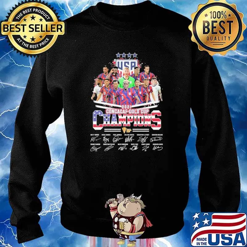 USA 2021 Concacaf Gold Cup Champion American Flag Shirt Sweater