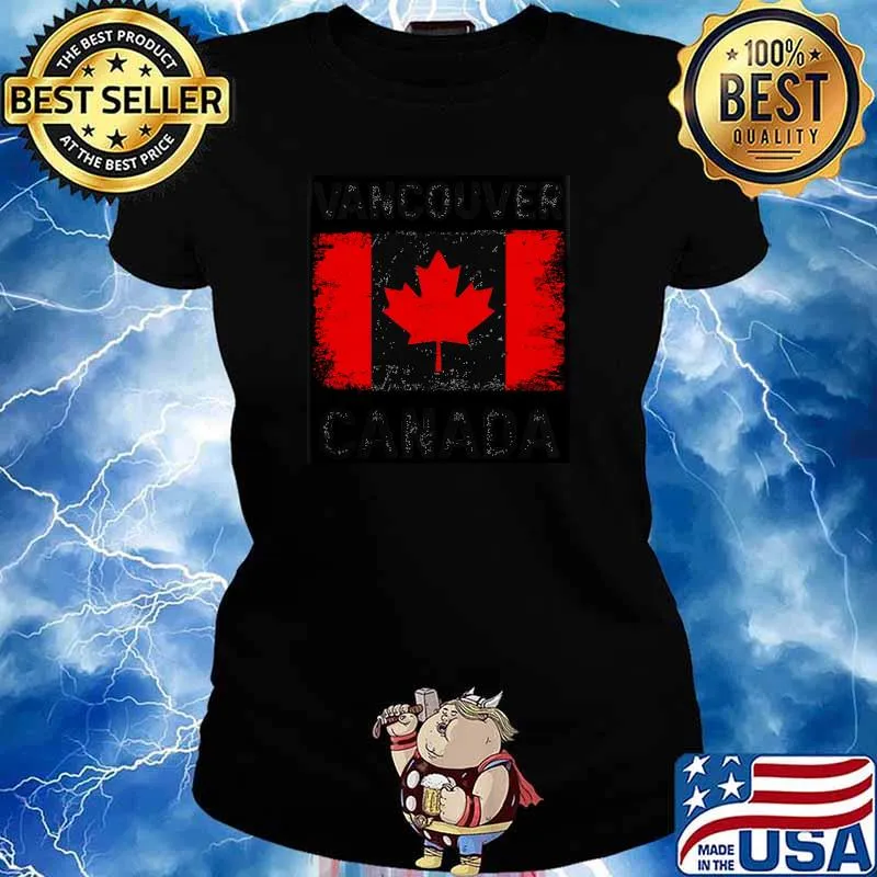 Vancouver canada flag Ladies tee