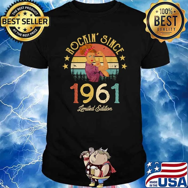 Vintage 1961 ears Old Rockin Since Vintage T-Shirt