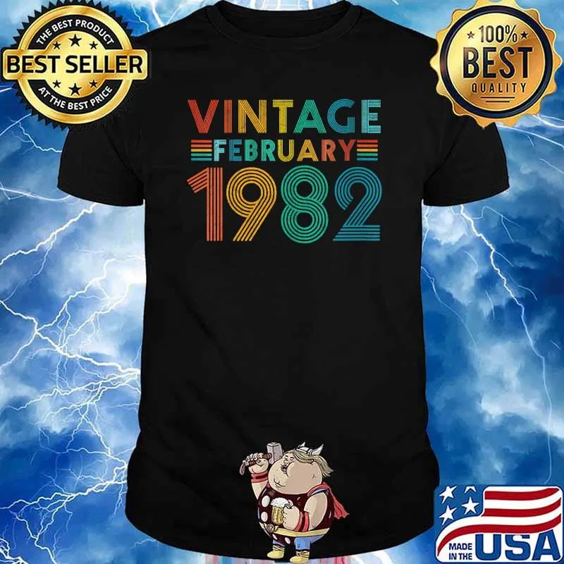 Vintage February 1982 Birthday T-Shirt