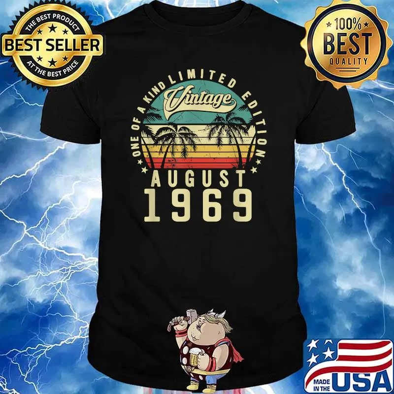 Vintage One of A Kind Limited Edition August 1969 T-Shirt