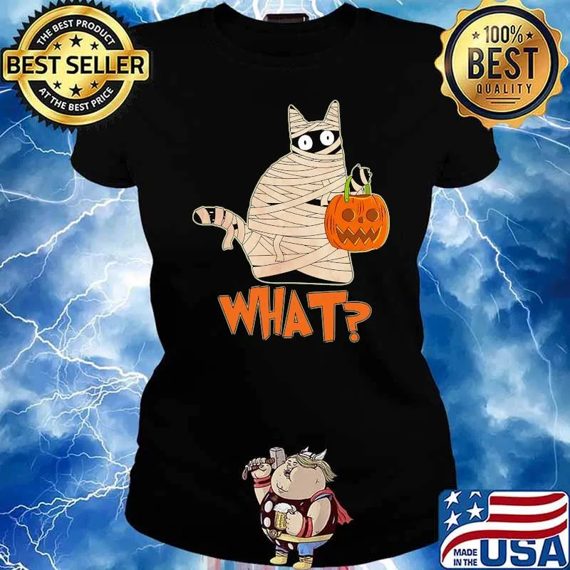 What black cat pumpkin halloween Ladies tee