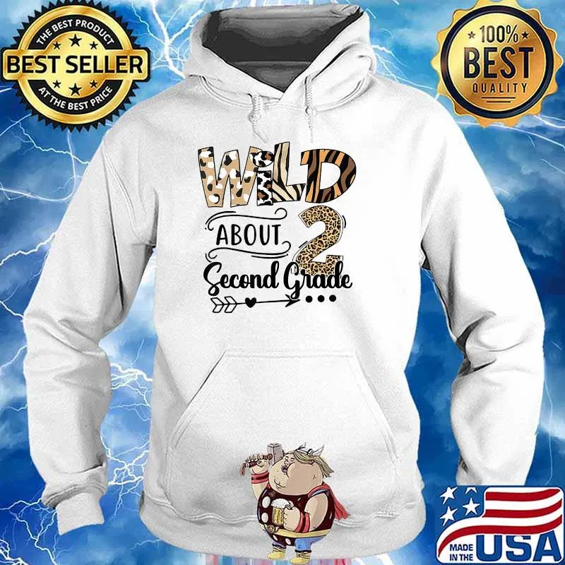 Wild about 2nd Second Grade Lepoard T-Shirt Hoodie