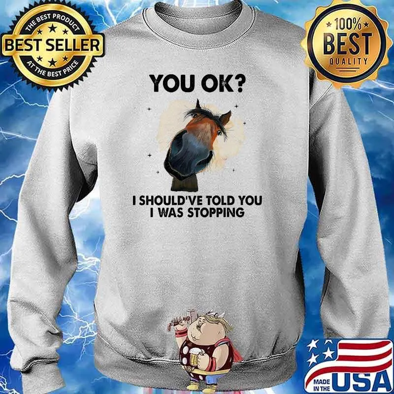 You ok i shouldve told you i was stopping horse s Sweater