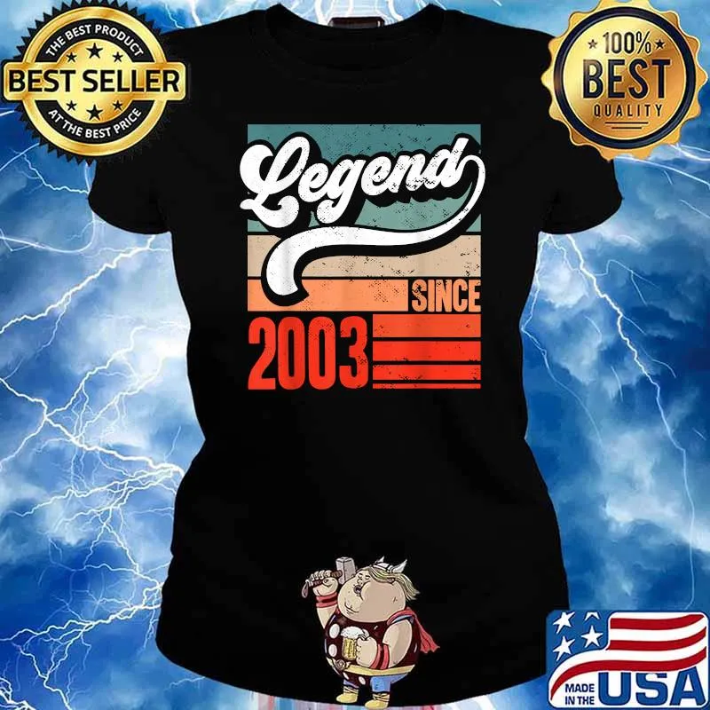 18th Birthday Vintage 2003 18 Years Old T-Shirt Ladies tee