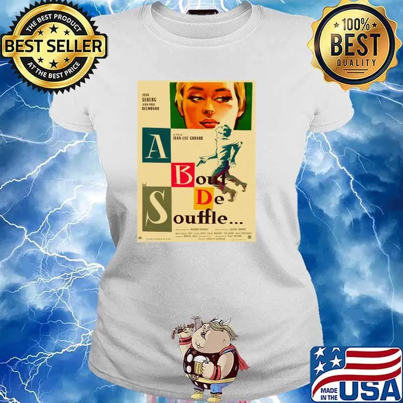 A bout de SouffleBreathless (1960) directed by Jean-Luc Godard Movie poster T-Shirt Ladies tee