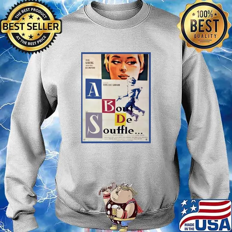 A bout de SouffleBreathless (1960) directed by Jean-Luc Godard Movie T-Shirt Sweater