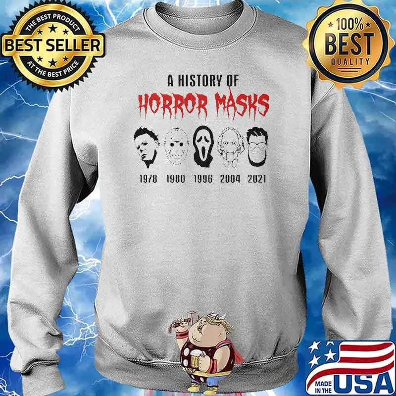 A history of Horror Masks 2021 Halloween bleach s Sweater