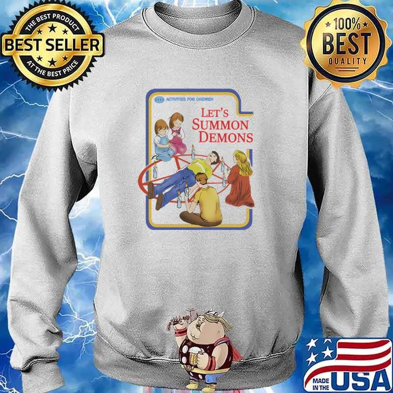 Activites For Children Let's Summon Demon Hipster Occult Halloween For Teenagers T-Shirt Sweater