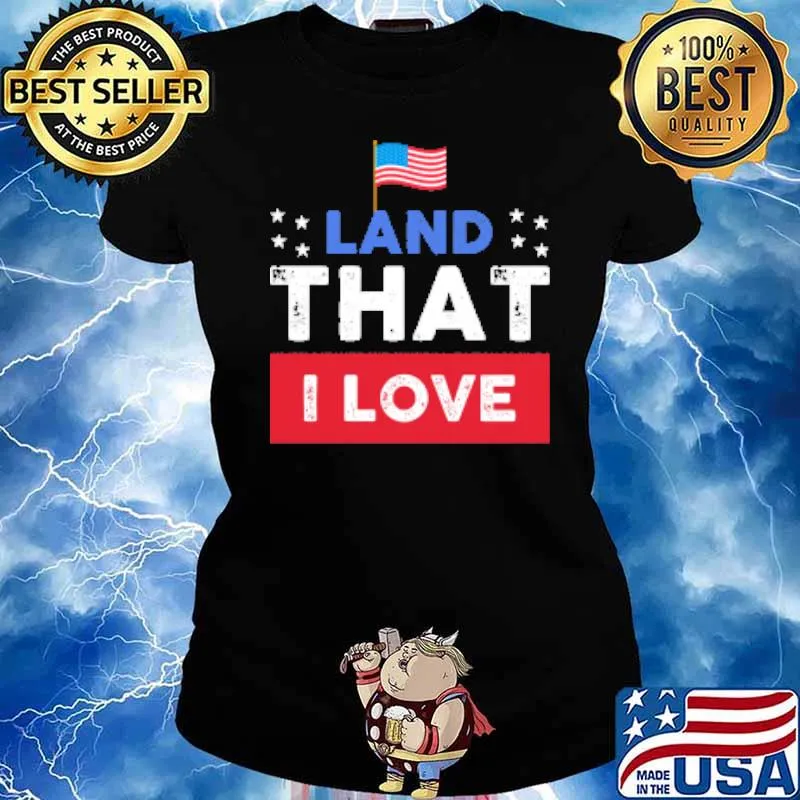America Land That I Love Flag Shirt Ladies tee
