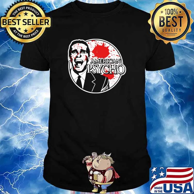 American Psycho A.P. blood logo movies shirt