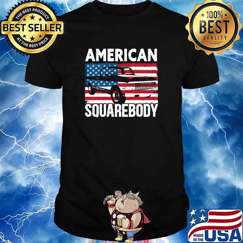 American Square Body for a Old Chevy Pickup Truck usa Flag T-Shirt